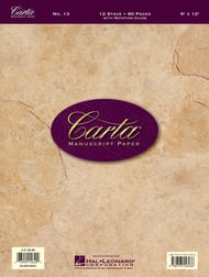 Carta Manuscript Paper No. 13, 9 x 12, 12 staves